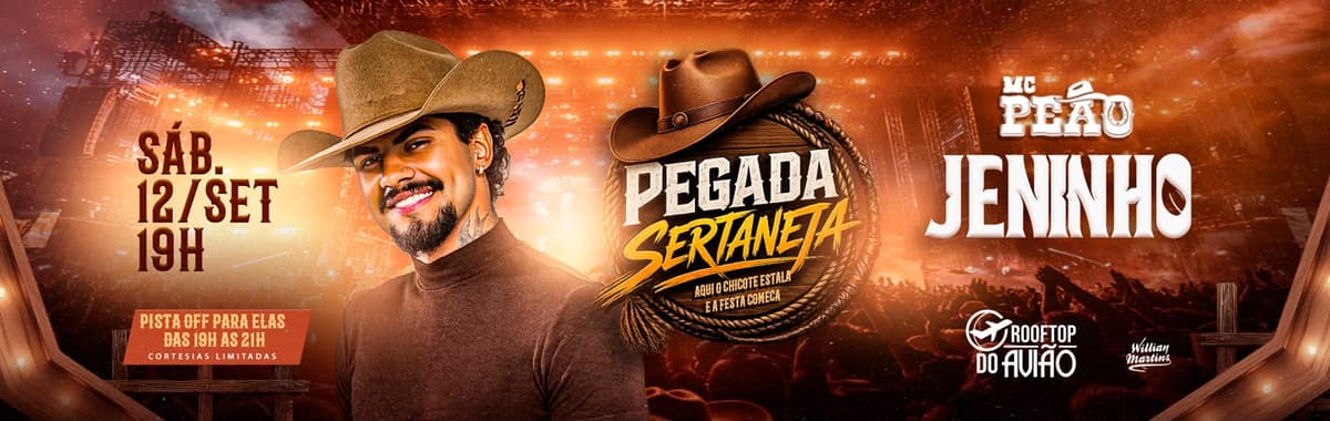 PEGADA SERTANEJA com JENINHO no Rooftop do Avião | 12/09