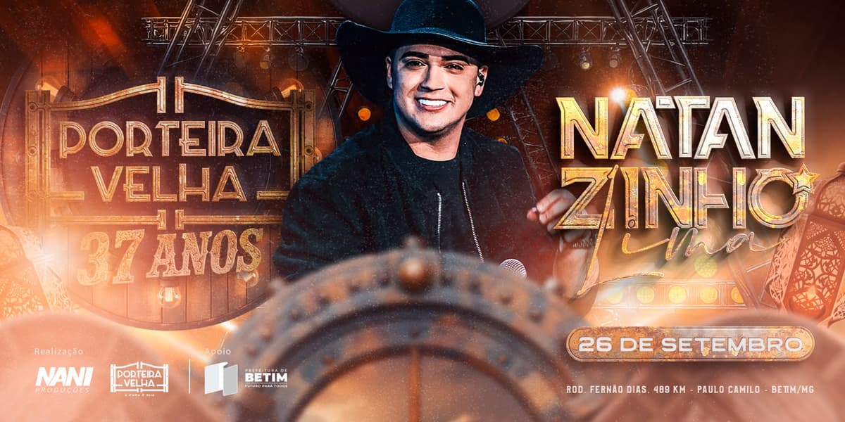 Porteira Velha 37 Anos com Natanzinho Lima em Betim BH 2026 